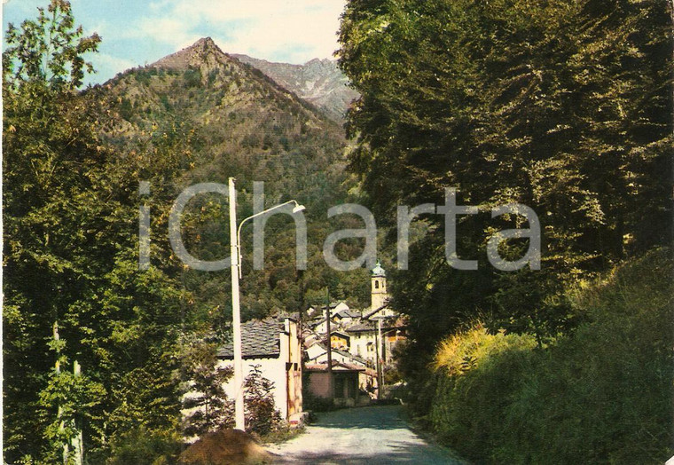 1971 PIEDICAVALLO (BI) Angolo pittoresco Scorcio paese tra monti Cartolina FG VG