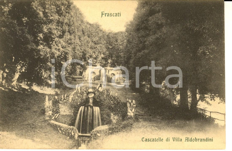1915 ca FRASCATI (RM) Cascatelle di Villa ALDOBRANDINI *Cartolina postale FP NV