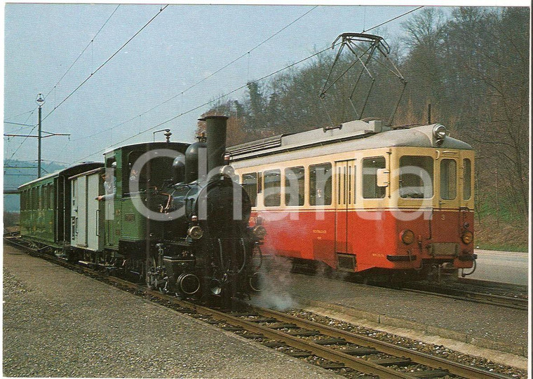 1980 SVIZZERA Ferrovia WALDENBURGERBAHN Locomotive *Cartolina CENTENARIO