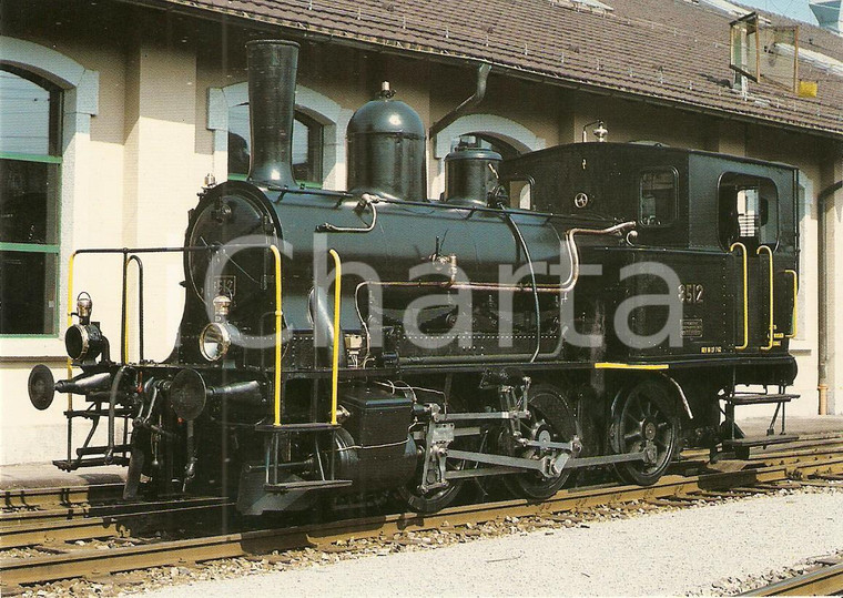 1975 ca SVIZZERA Ferrovie SBB Locomotiva a vapore E 3/3 8512 *Cartolina FG