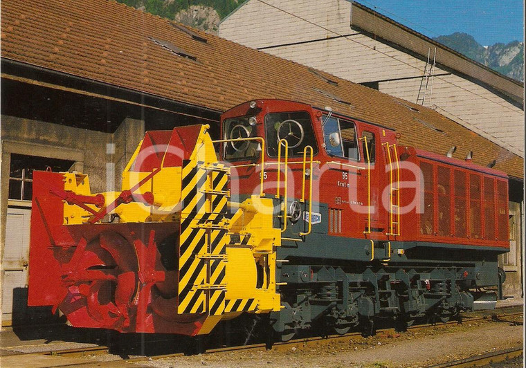 1975 ca SVIZZERA Ferrovie SBB Locomotiva spazzaneve X rot m 95 *Cartolina FG NV