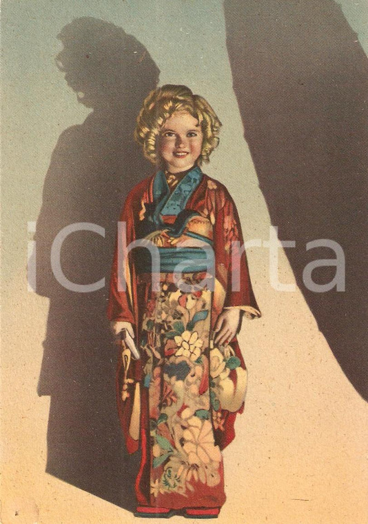 1940 ca CINEMA Shirley TEMPLE wears a kimono Portrait *Cartolina FG NV