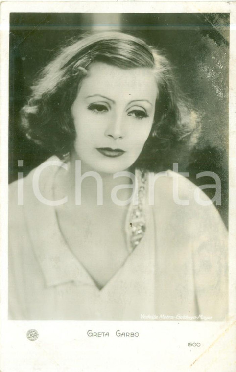 1935 ca CINEMA Attrice Greta GARBO *Cartolina FP NV DANNEGGIATA