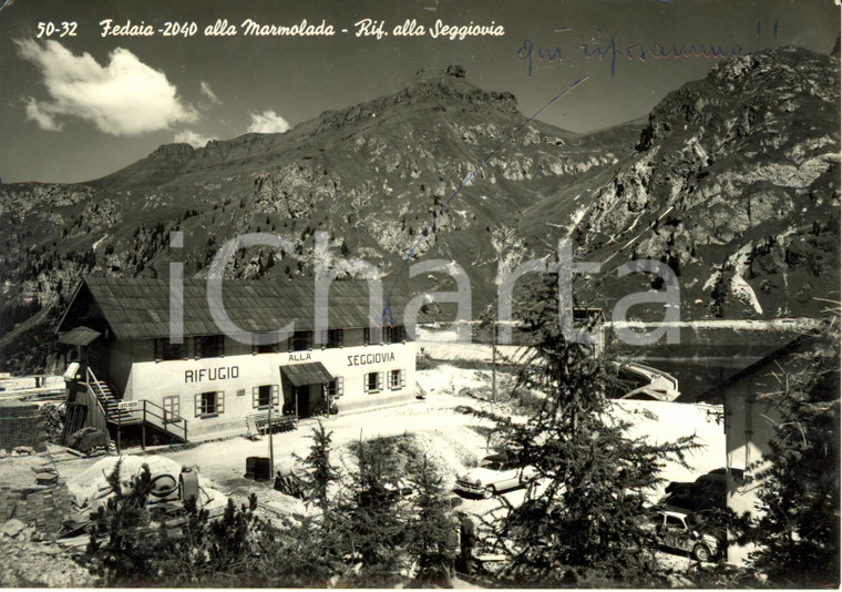 1958 PASSO FEDAIA (BL) Rifugio alla seggiovia lago e MARMOLADA *ANIMATA FG VG