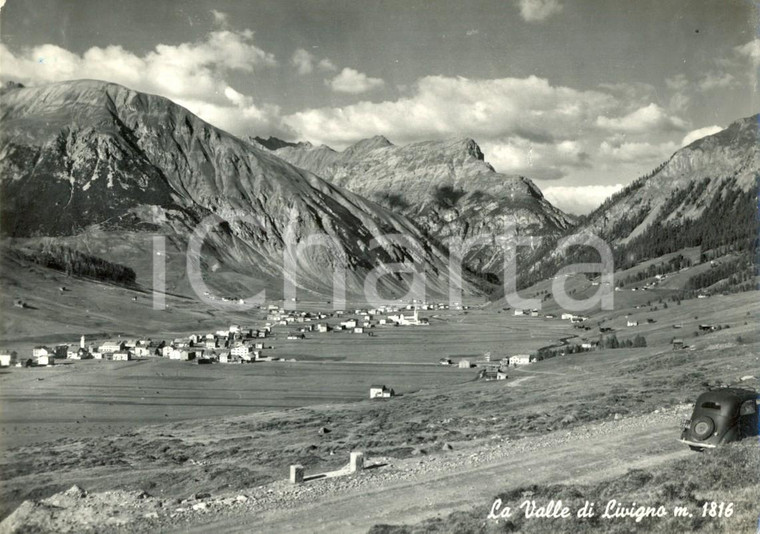1958 LIVIGNO (SO) Veduta della Valle di Livigno *Cartolina animata FG VG