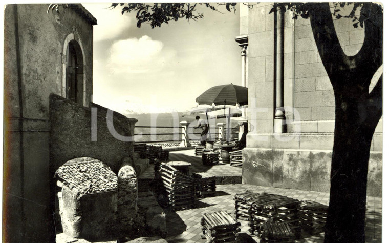 1971 CASTELMOLA (ME) Piazza DUOMO con Caffè TURRISI *Cartolina postale FG VG