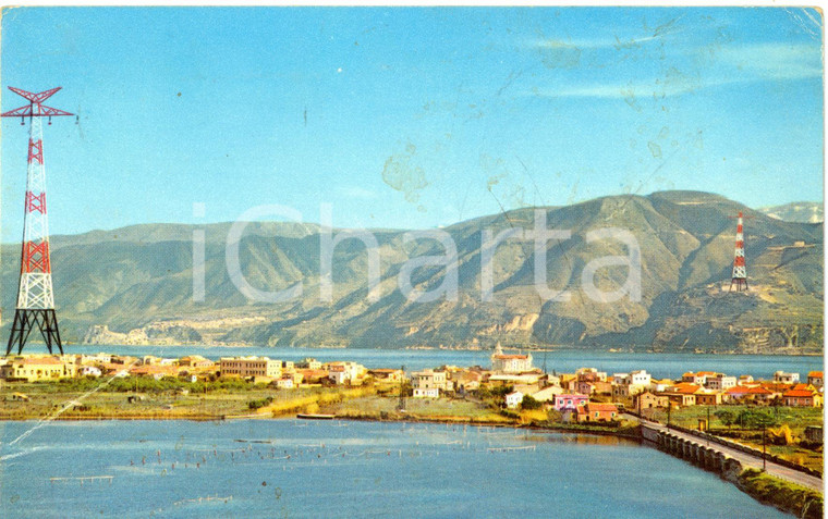 1958 MESSINA (ME) Lago del Faro e piloni elettrodotto *Cartolina DANNEGGIATA