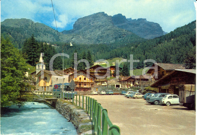 1968 SAINT-JACQUES D'AYAS (AO) Panorama e torrente EVANCON *Cartolina FG VG