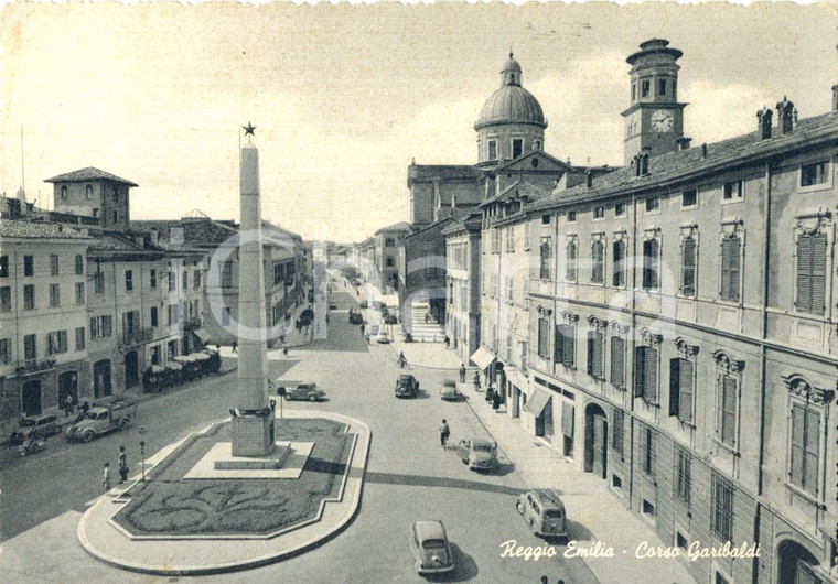 1962 REGGIO EMILIA Veduta di Corso GARIBALDI *Cartolina animata FG VG