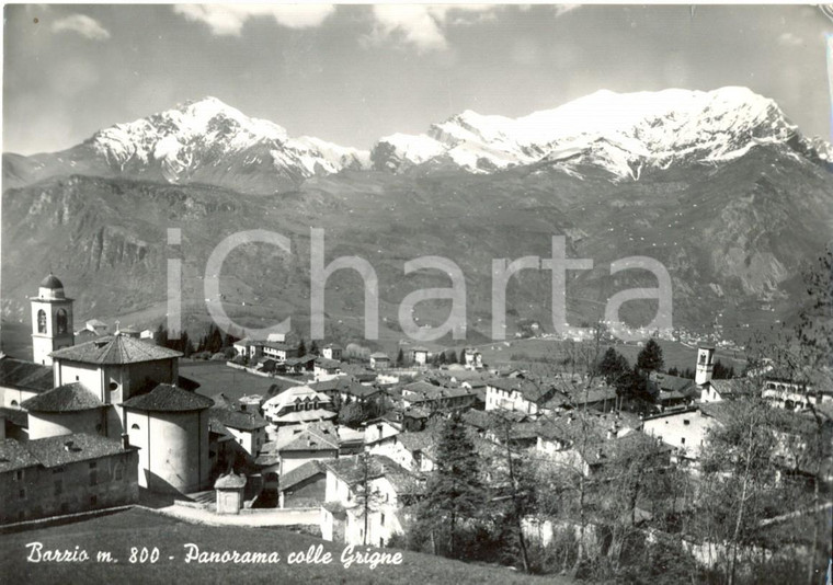 1953 BARZIO (LC) Panorama del paese e delle GRIGNE *Cartolina postale FG VG
