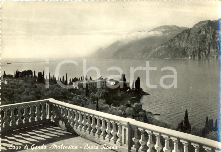 1954 MALCESINE (VR) Sede CROCE ROSSA sul Lago di GARDA *Cartolina FG VG