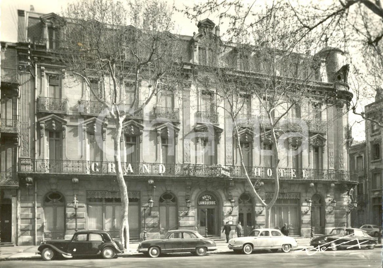 1950 ca NARBONNE (FRANCIA) Facciata del Grand Hotel DU LANGUEDOC Cartolina FG NV