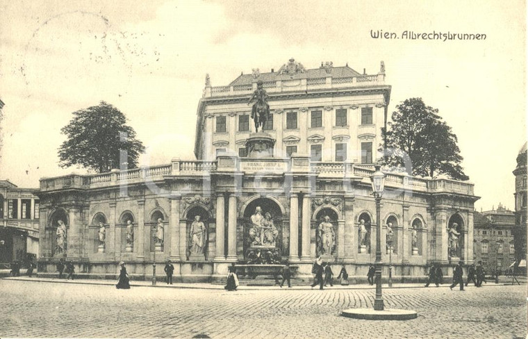 1906 VIENNA (A) Albrechtsbrunnen - Veduta della fontana *Cartolina animata FP VG