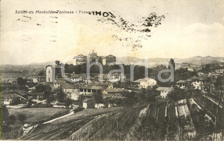 1925 MONTALDO TORINESE (TO) Panorama del paese e dei dintorni *Cartolina FP VG