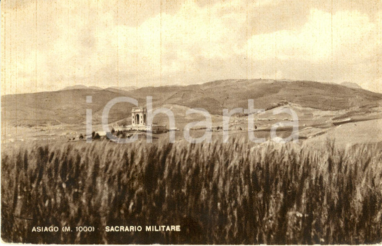1951 ASIAGO (VI) Veduta panoramica del SACRARIO MILITARE * Cartolina FP VG