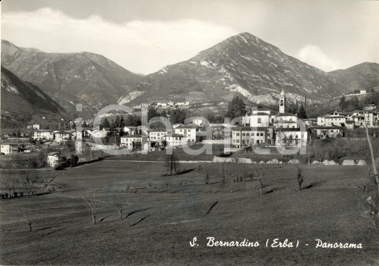 1955 ERBA (CO) Panorama frazione SAN BERNARDINO-ARCELLASCO *Cartolina FG VG