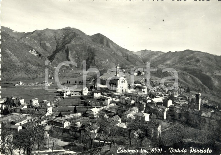 1958 CARENNO (LC) Veduta panoramica del paese *Cartolina postale FG VG