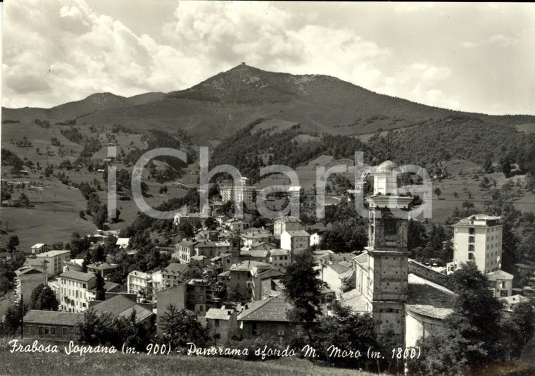 1960 ca FRABOSA SOPRANA (CN) Panorama paese con sfondo Monte MORO *Cartolina VG