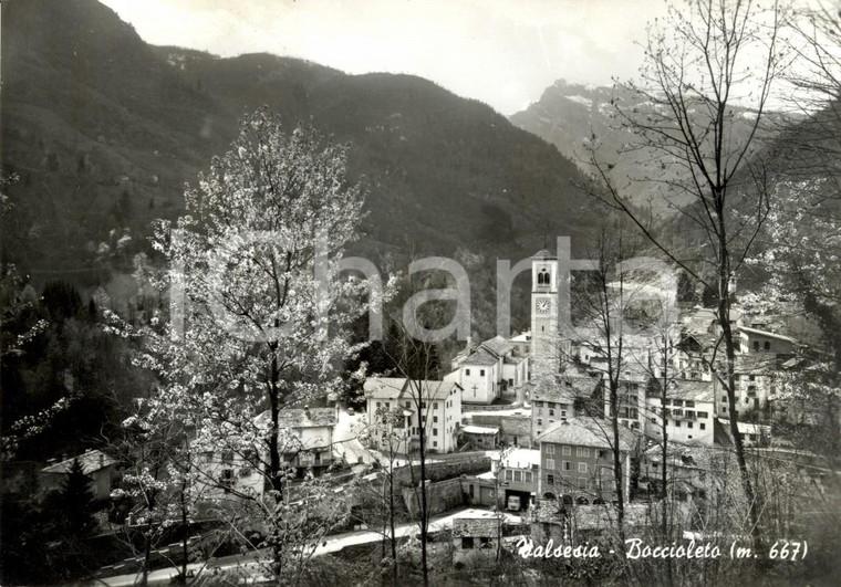 1967 BOCCIOLETO (VC) Veduta panoramica del paese in VALSESIA *Cartolina FG VG