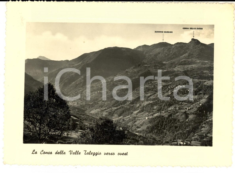 1953 VALLE TALEGGIO (BG) Veduta della conca verso ovest *Cartolina FG VG