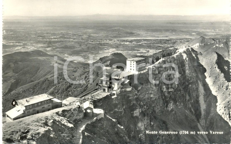 1958 SVIZZERA Veduta del Monte GENEROSO verso Varese *Cartolina FP VG