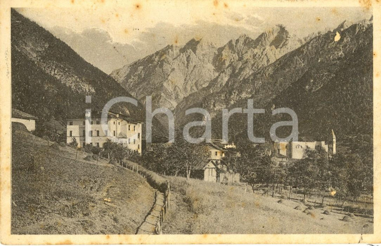 1926 CALALZO DI CADORE (BL) Veduta paese verso Gruppo MARMAROLE *Cartolina FP VG