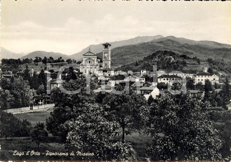 1950 ca MIASINO (NO) Lago D'ORTA Panorama paese e dintorni *Cartolina FG NV