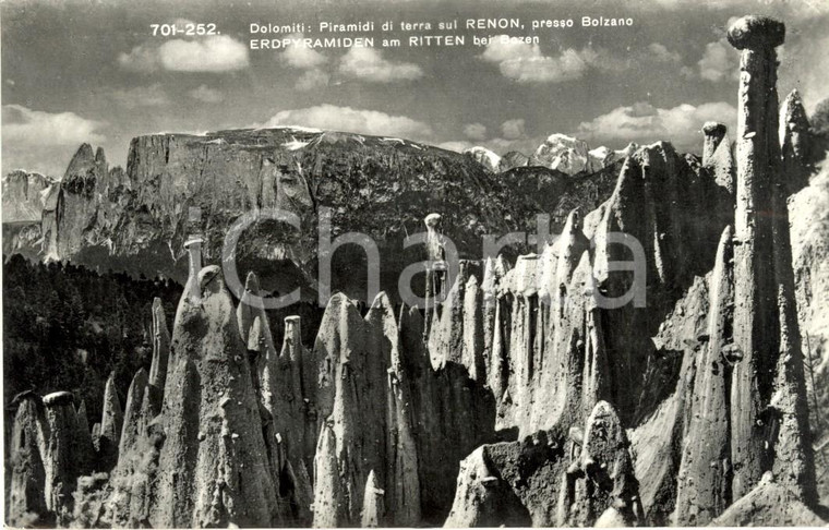1966 BOLZANO DOLOMITI Piramidi di terra sul RENON *Cartolina FP VG