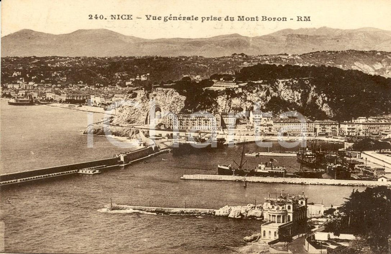 1929 NICE (FRANCE) Vue générale de la ville prise du Mont BORON *Cartolina FP VG