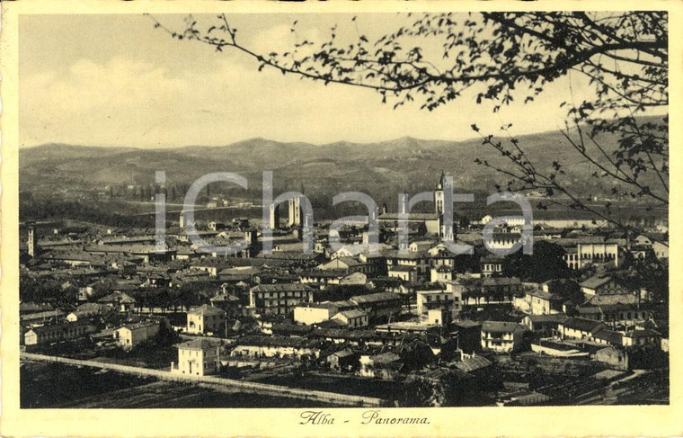 1939 ALBA (CN) Veduta panoramica del paese *Cartolina FP VG