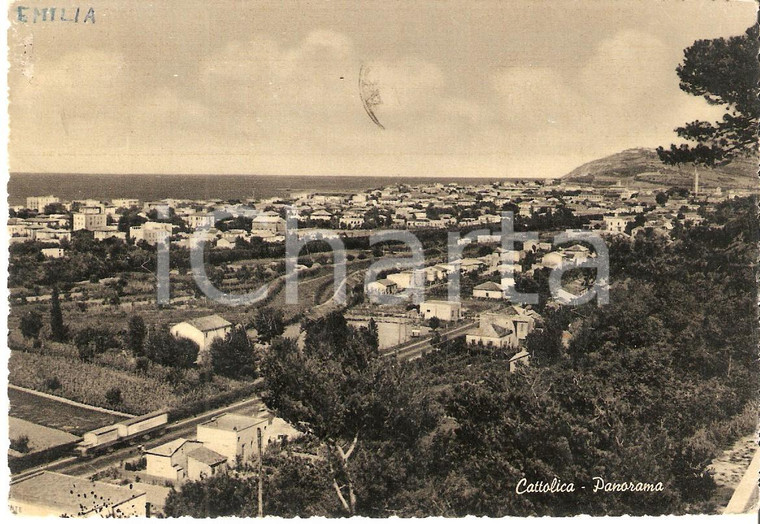 1954 CATTOLICA (RN) Panorama della città *Cartolina FG VG