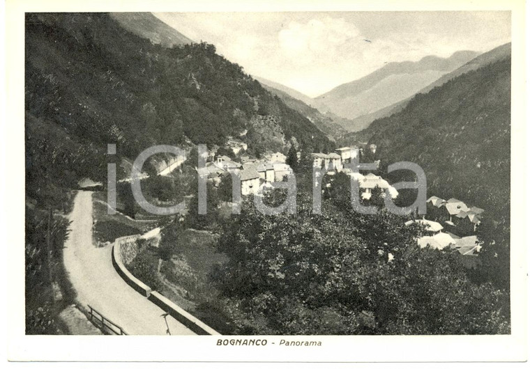 1953 BOGNANCO (VB) Panorama dall'alto del paese e della valle *Cartolina FG VG