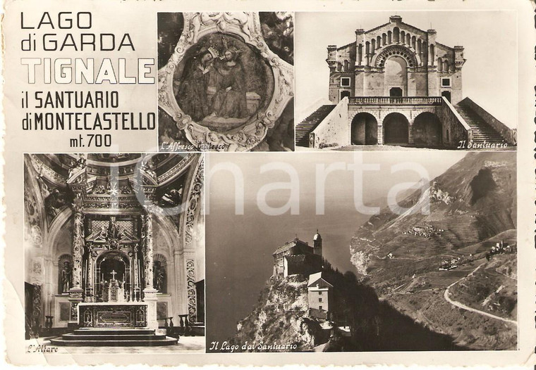 1954 TIGNALE (BS) Vedutine Santuario di MONTECASTELLO *Cartolina FG NV
