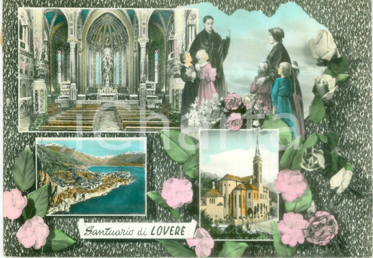 1952 LOVERE (BG) Vedutine del Santuario *Cartolina VINTAGE FG VG
