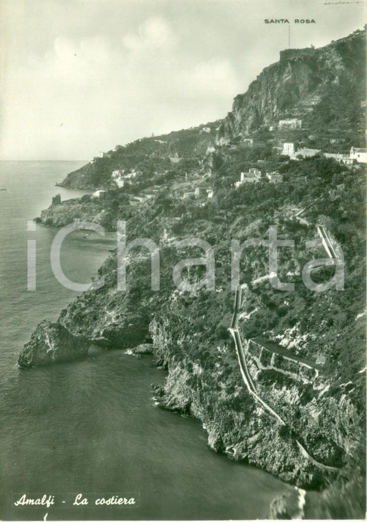 1957 AMALFI (SA) Costiera e Monastero di SANTA ROSA *Cartolina FG VG