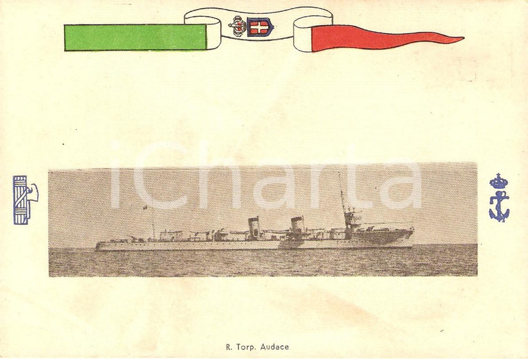 1940 ca MARINA MILITARE Regio torpediniere AUDACE *Cartolina FG NV