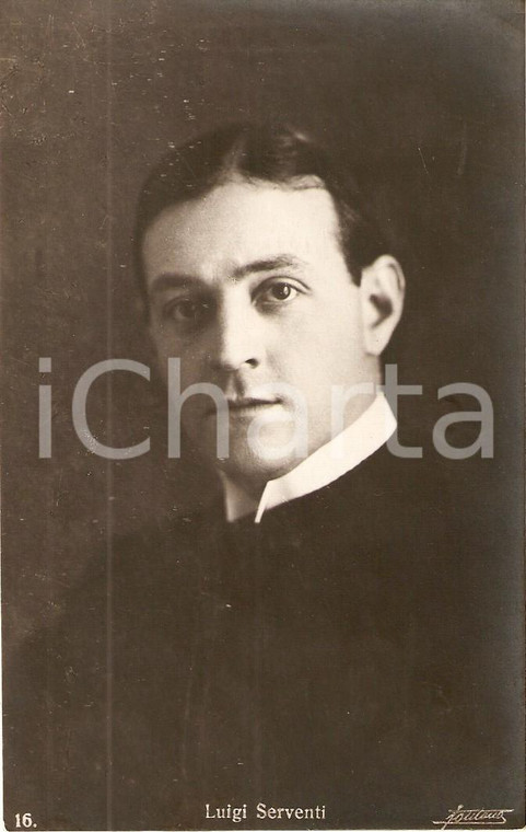 1920 ca CINEMA Attore Luigi SERVENTI Ritratto *Cartolina FP NV