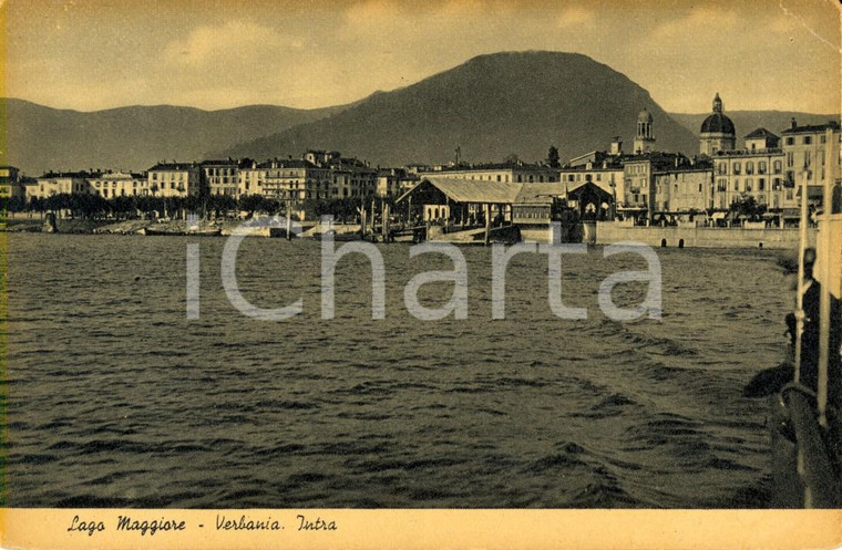 1940 ca VERBANIA Veduta panoramica di INTRA dal Lago MAGGIORE *Cartolina FP NV