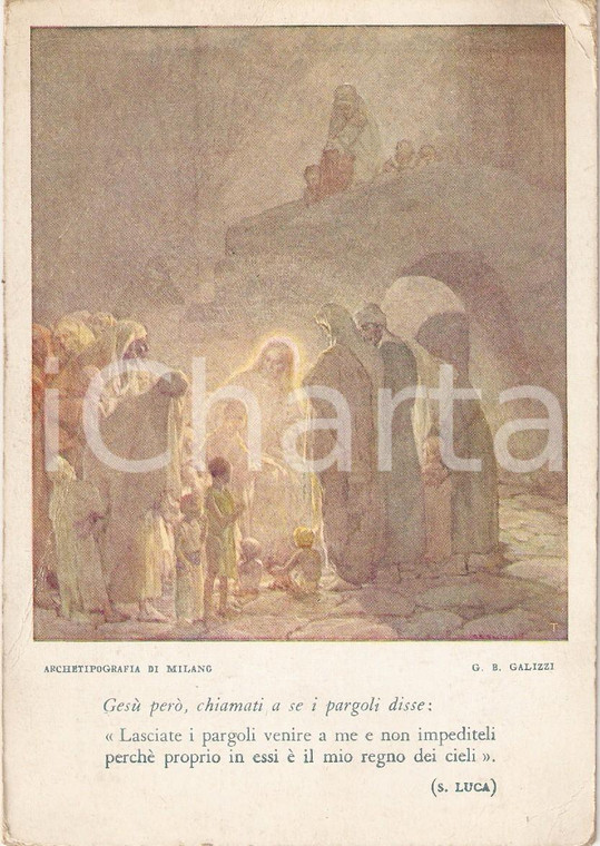 1955 ca OPERA NAZIONALE MEZZOGIORNO ITALIA Santi Evangeli illustrati *Cartolina
