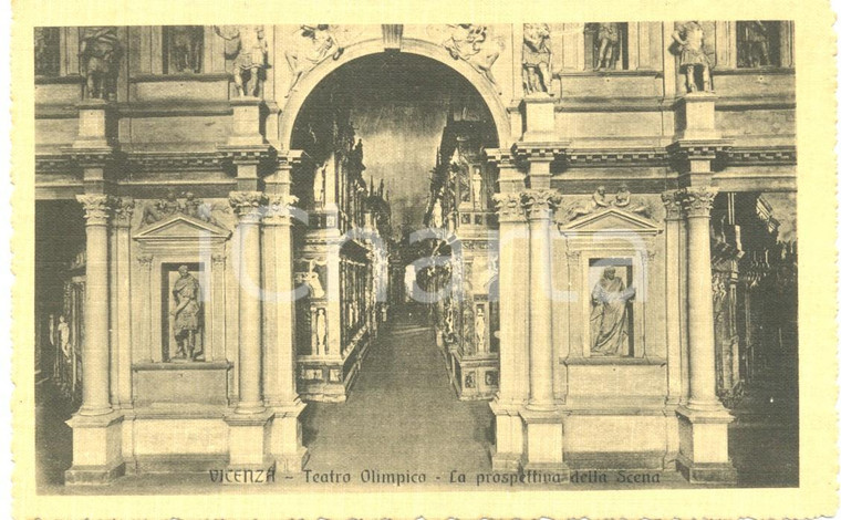 1920 ca VICENZA Teatro Olimpico - Prospettiva della scena *Cartolina FP NV