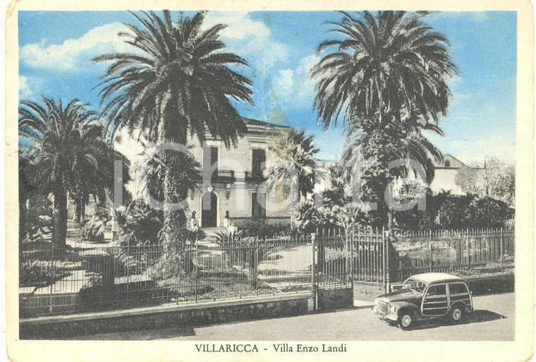 1961 VILLARICCA (NA)  Veduta frontale della Villa Enzo LANDI *Cartolina FG VG