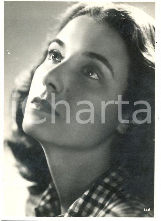 1955 ca CINEMA Attrice Dina SASSOLI Ritratto fotografico *Cartolina FG NV