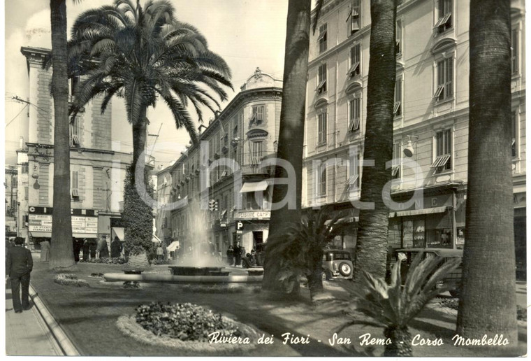 1956 SANREMO (IM) La Fontana di Corso MOMBELLO Pensione CAPRI *Cartolina ANIMATA