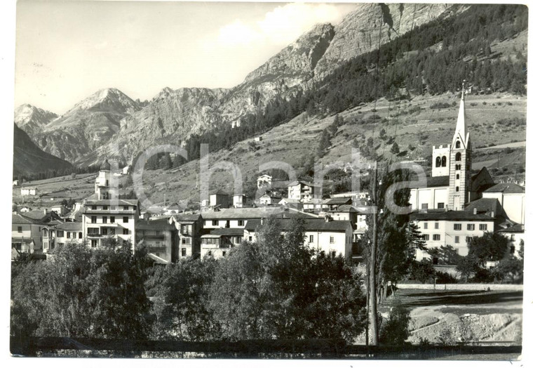 1955 ca BORMIO (SO) Scorcio panoramico del paese *Cartolina FG VG