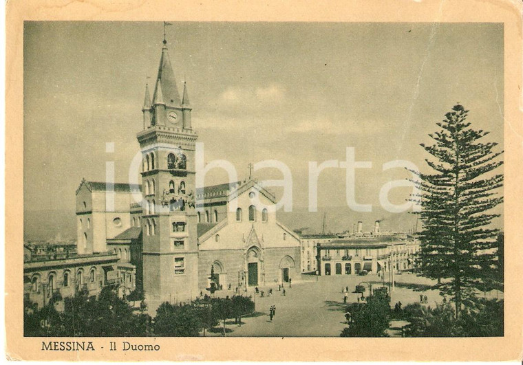 1940 ca MESSINA Panorama con il Duomo *Cartolina FG NV