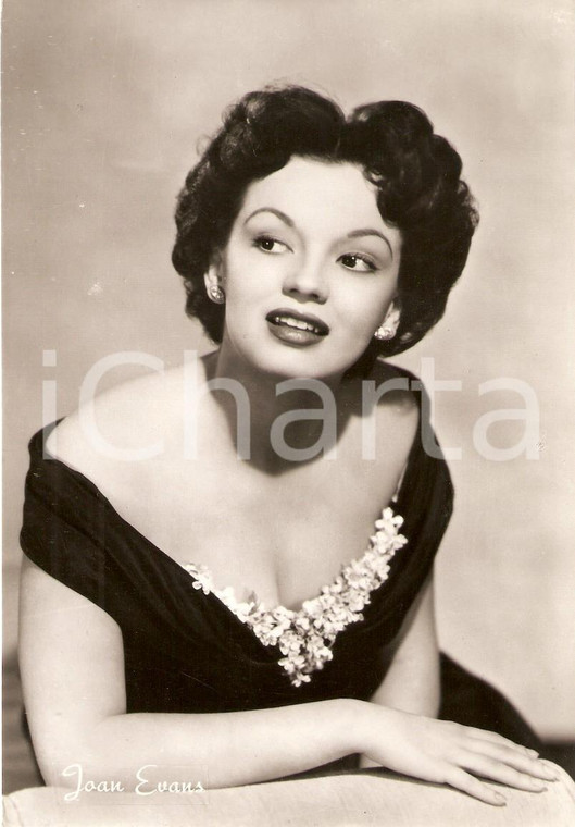 1950 ca CINEMA Actress Joan EVANS Portrait *Cartolina FP NV