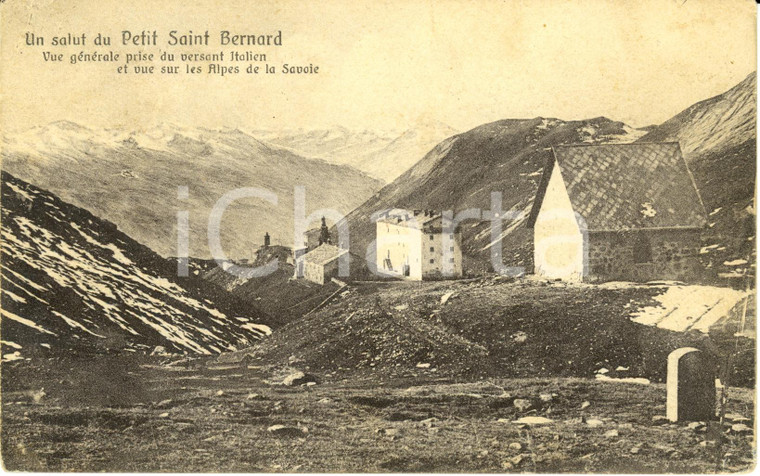 1938 PICCOLO SAN BERNARDO (FRANCIA) Veduta Alpi della SAVOIA *Cartolina FP VG