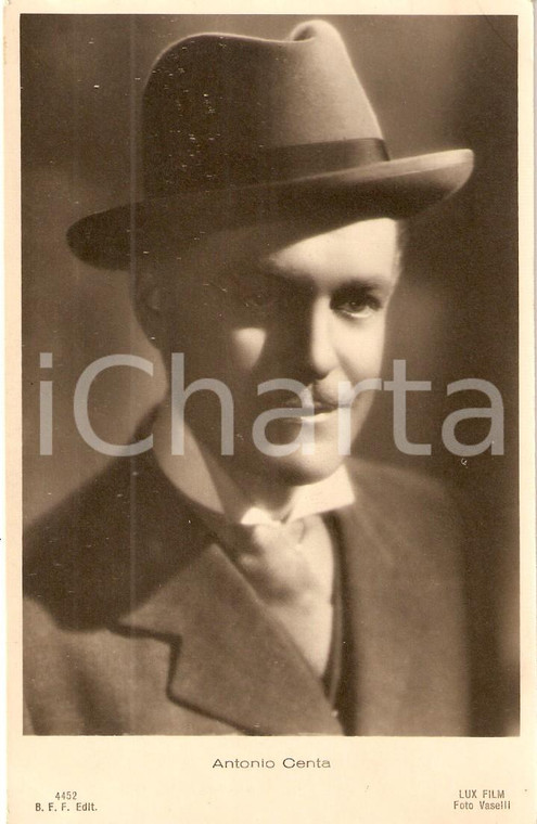 1940 ca CINEMA Attore Antonio CENTA indossa un cappello *Cartolina FP NV
