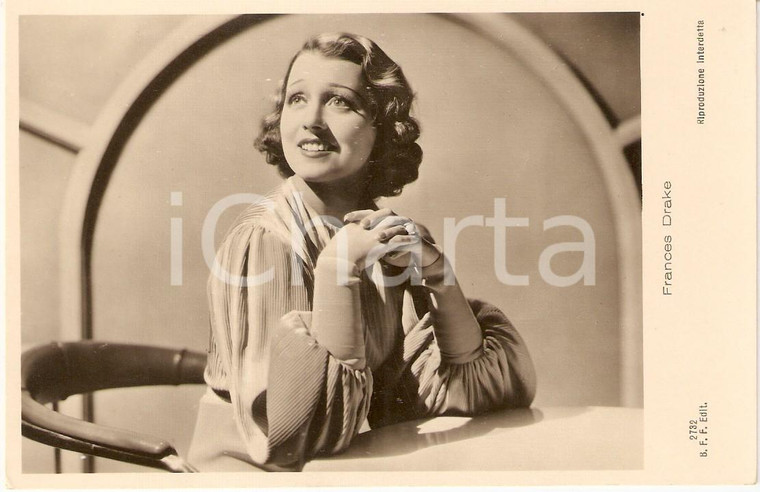 1930 ca CINEMA Actress Frances DRAKE Portrait *Cartolina FP NV