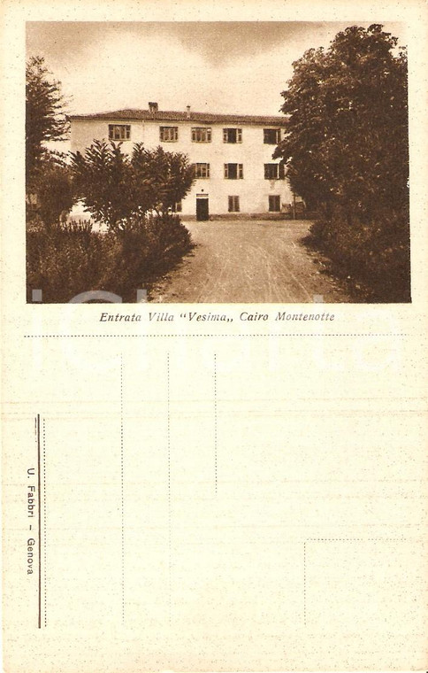 1910 CAIRO MONTENOTTE Villa Vesina FP NV